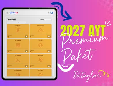 2027 AYT Hazırlık Premium Paketi